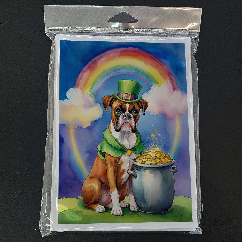 Boxer St Patrick's Day Greeting Cards Pack of 8