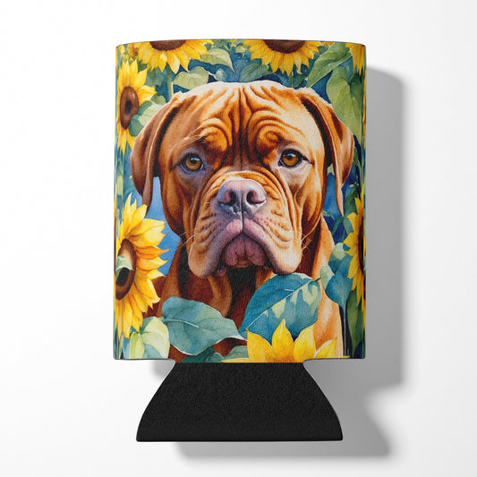 Buy this Dogue de Bordeaux in Sunflowers Can or Bottle Hugger