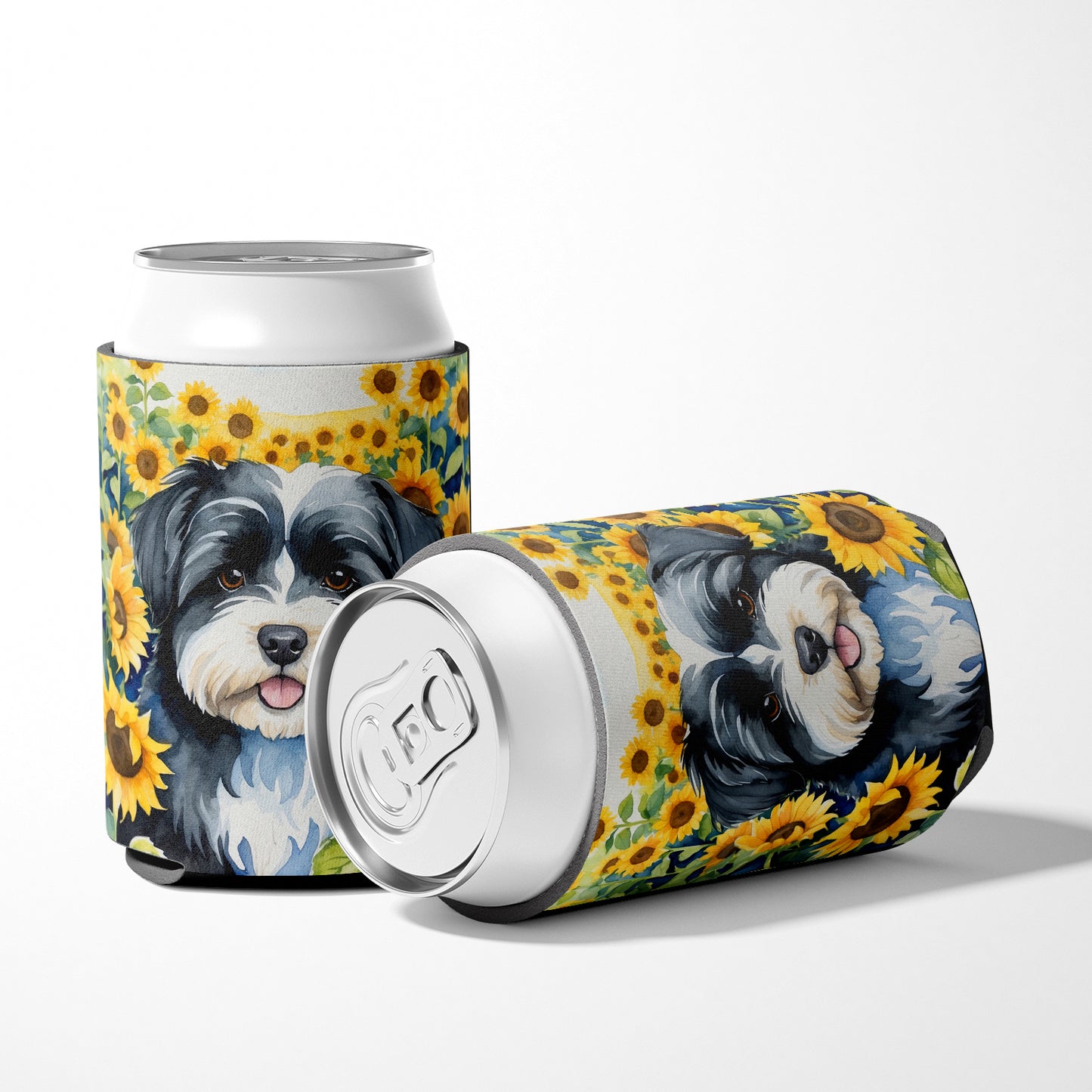 Havanese in Sunflowers Can or Bottle Hugger