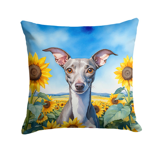 Buy this Italian Greyhound in Sunflowers Throw Pillow