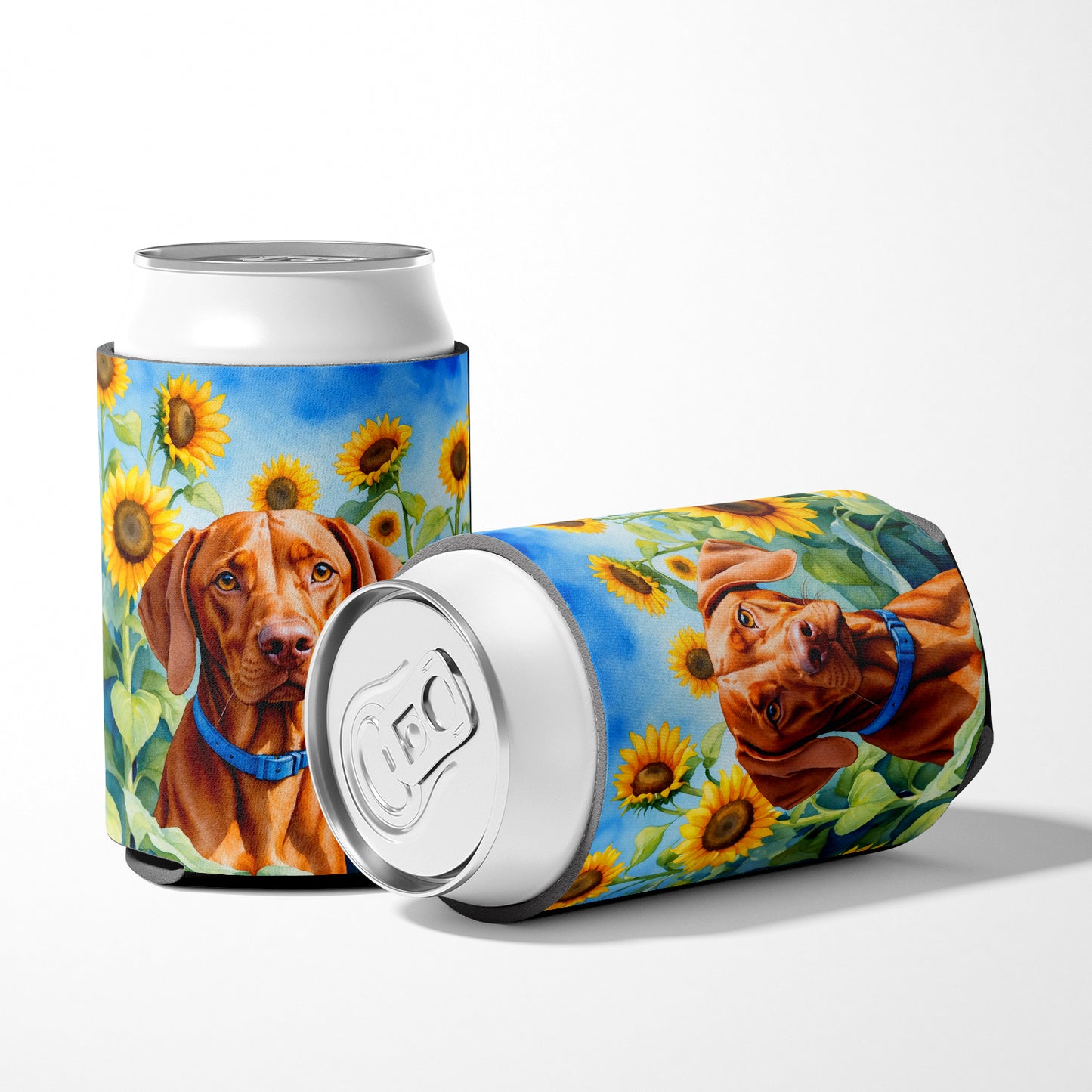 Vizsla in Sunflowers Can or Bottle Hugger