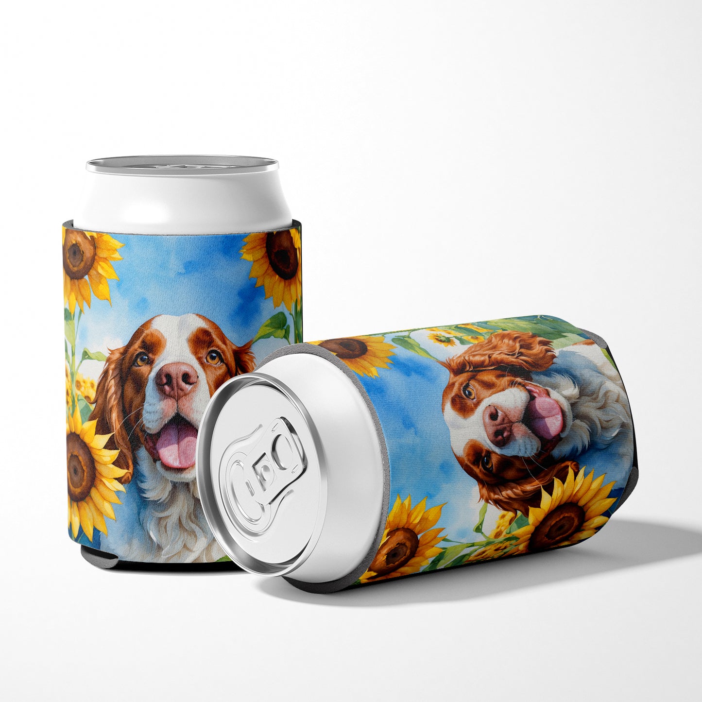 Welsh Springer Spaniel in Sunflowers Can or Bottle Hugger