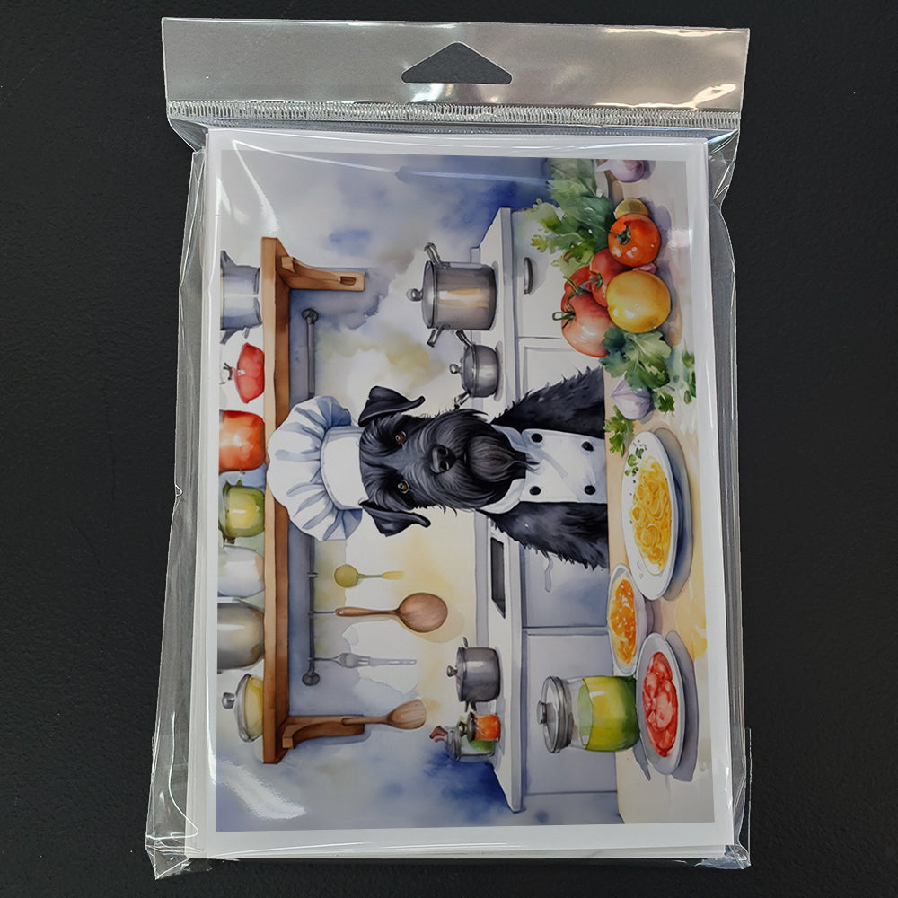 Giant Schnauzer The Chef Greeting Cards Pack of 8