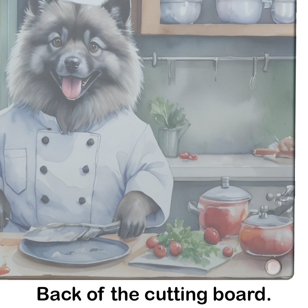 Keeshond The Chef Glass Cutting Board