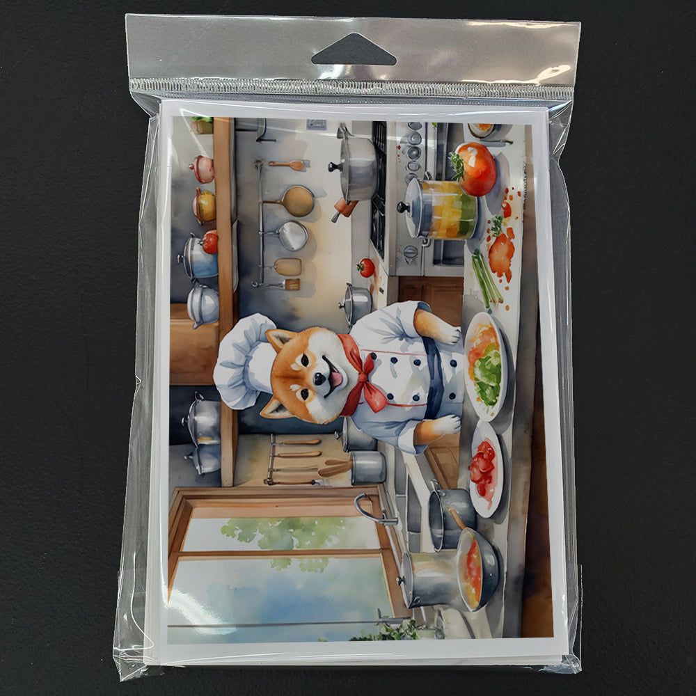Shiba Inu The Chef Greeting Cards Pack of 8