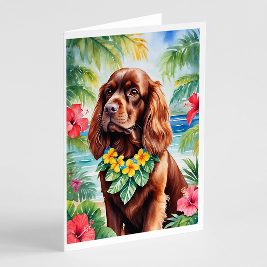 Buy this Sussex Spaniel Luau Greeting Cards Pack of 8