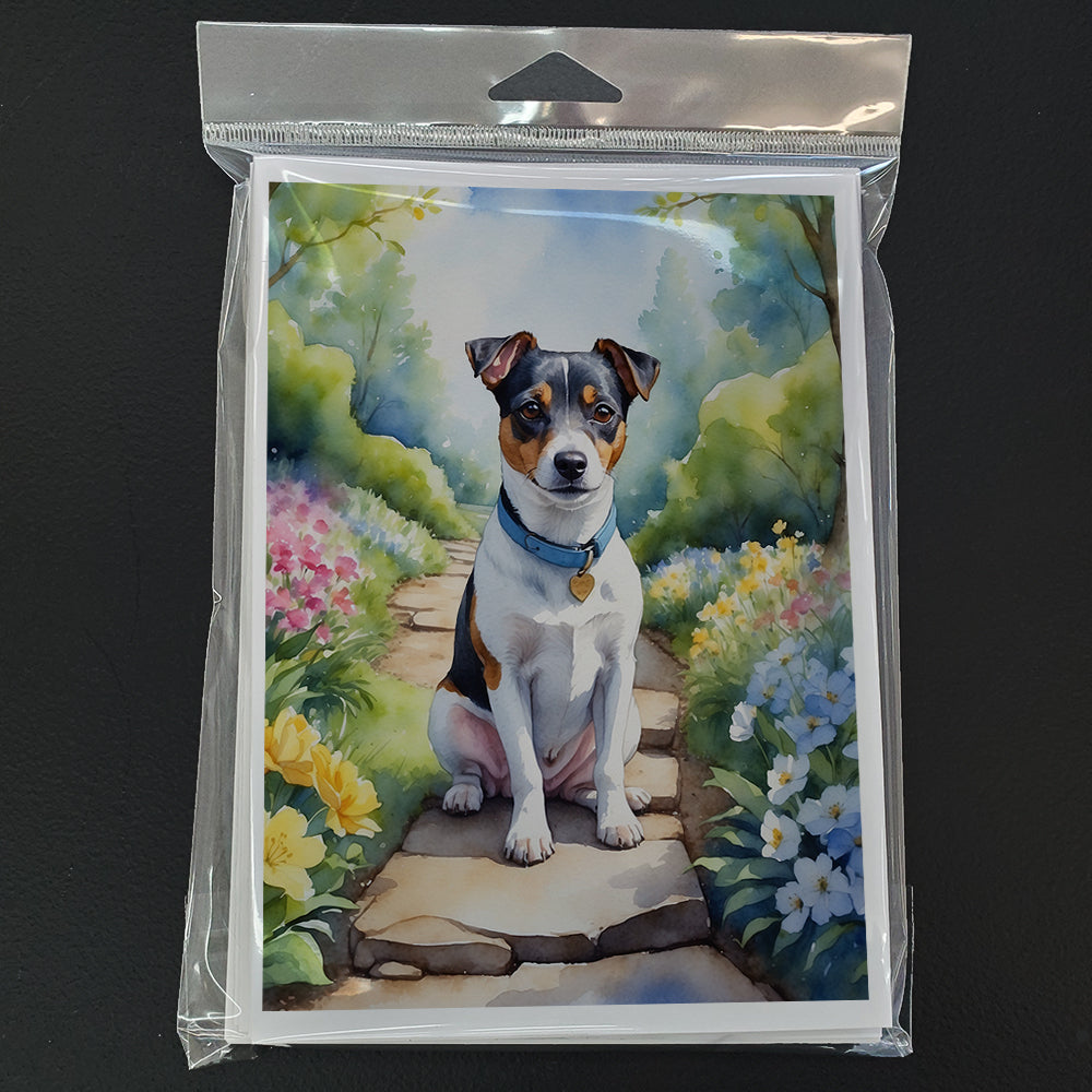Jack Russell Terrier Spring Path Greeting Cards Pack of 8