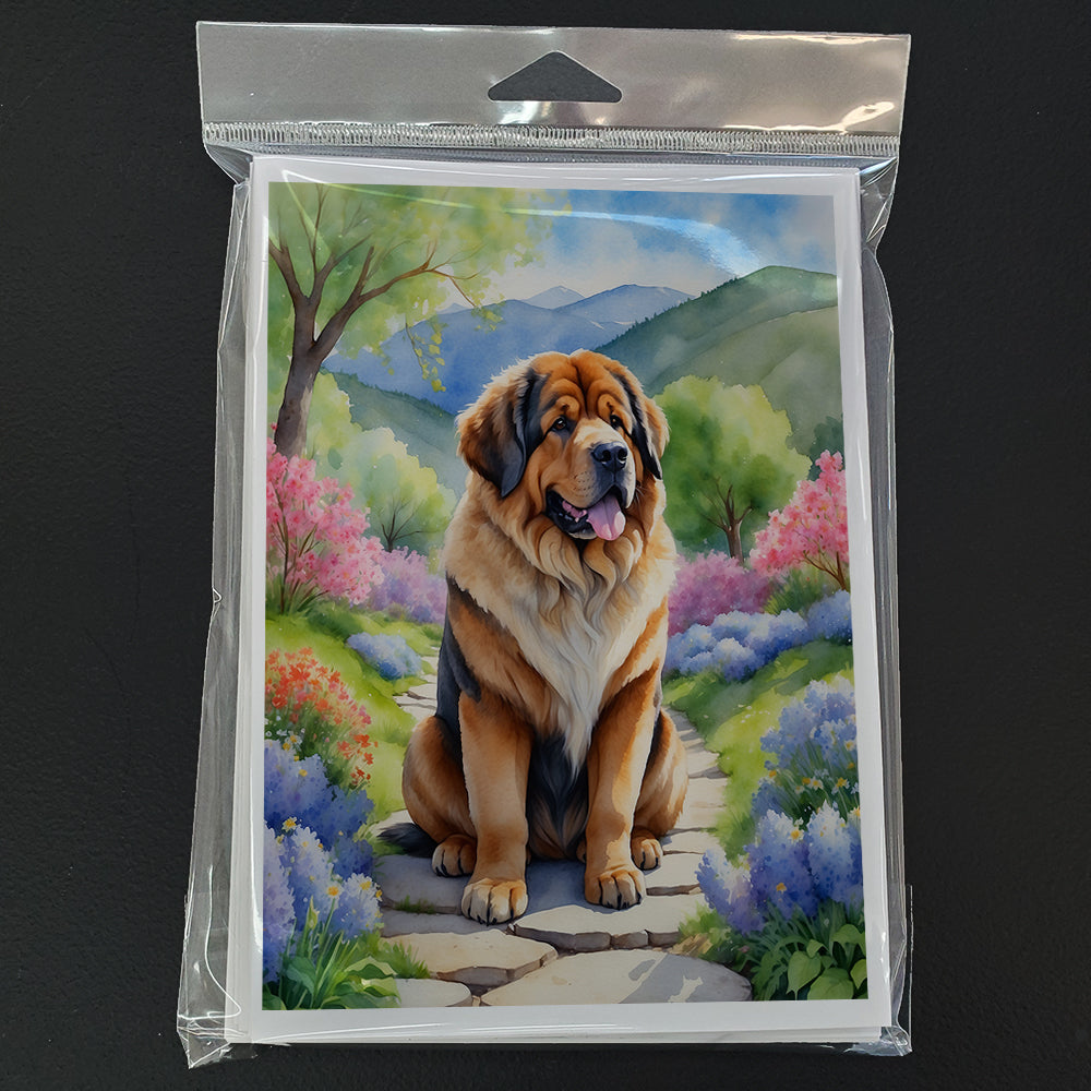 Tibetan Mastiff Spring Path Greeting Cards Pack of 8