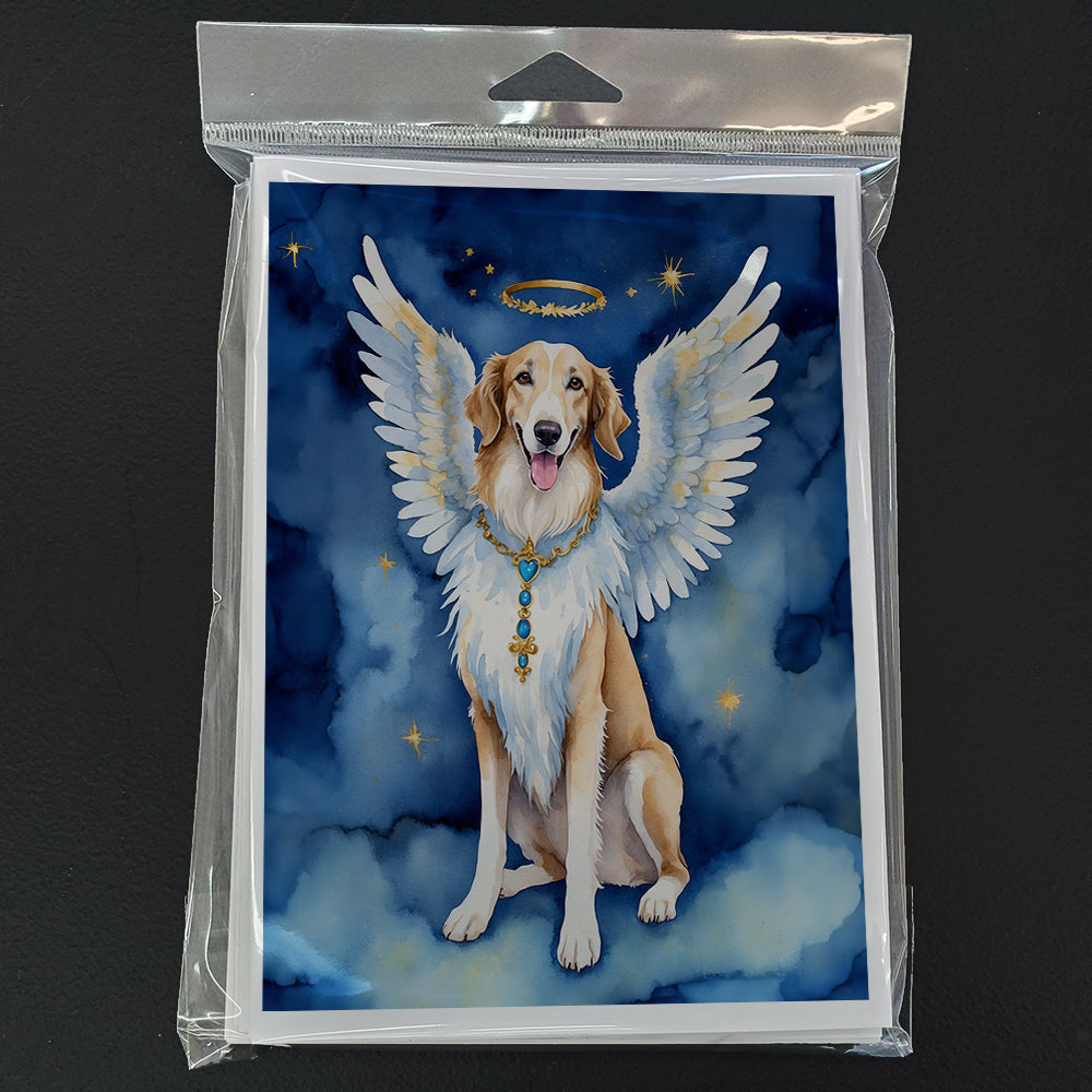 Borzoi My Angel Greeting Cards Pack of 8