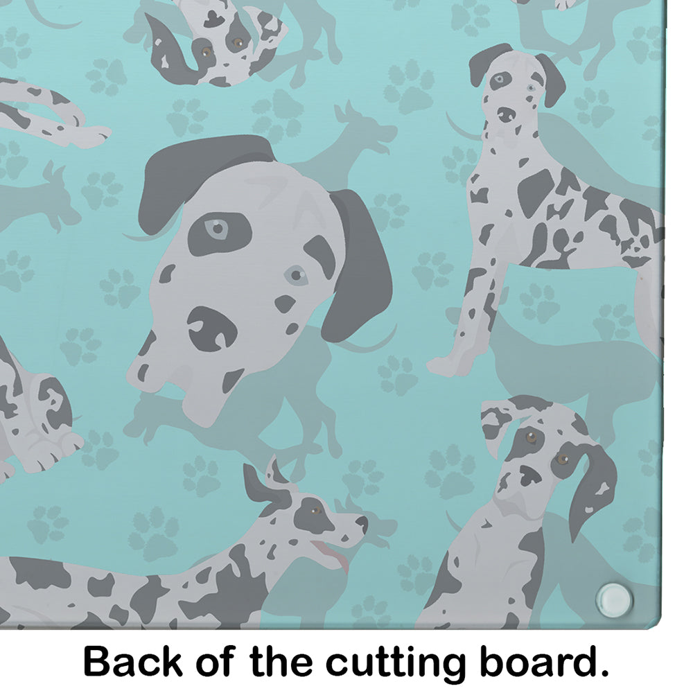 Harlequin Natural Ears Great Dane Glass Cutting Board Large