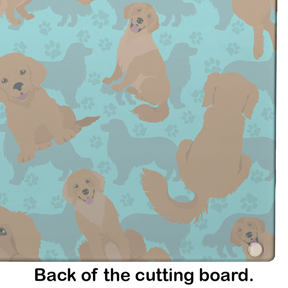 Golden Retriever Glass Cutting Board Large