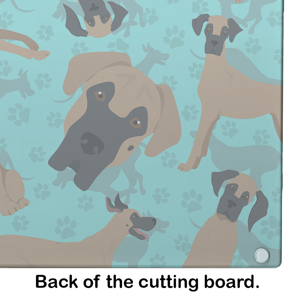 Fawn Great Dane Glass Cutting Board Large