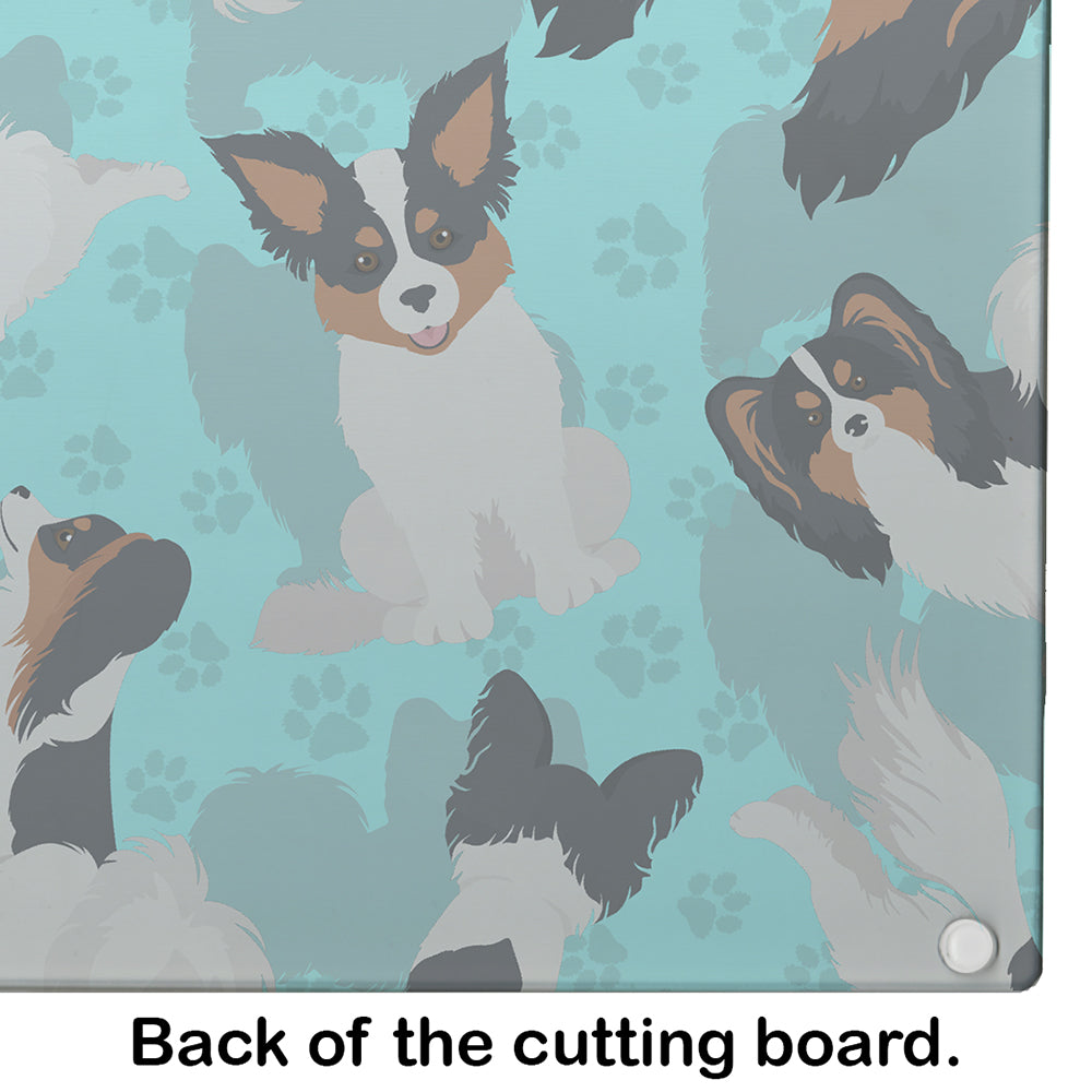 Tricolor Papillon Glass Cutting Board Large
