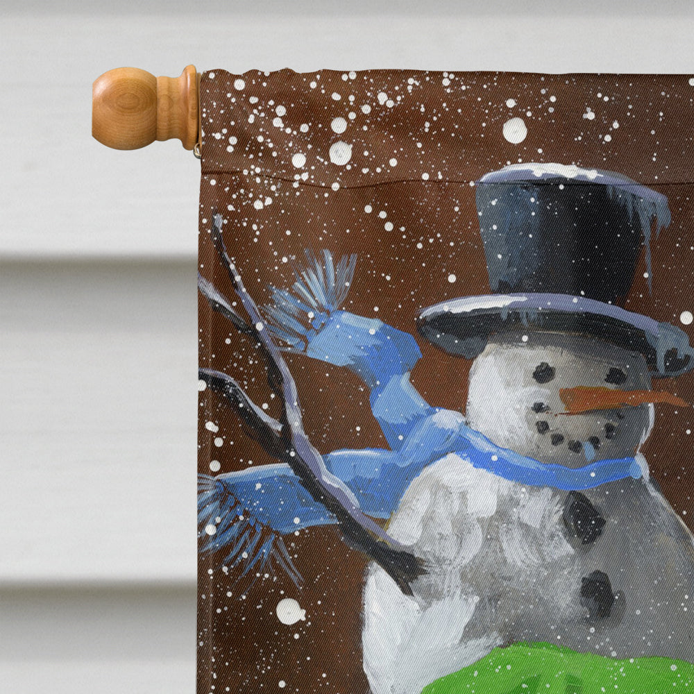 Cavalier Spaniel Snowman Christmas Flag Canvas House Size PPP3067CHF