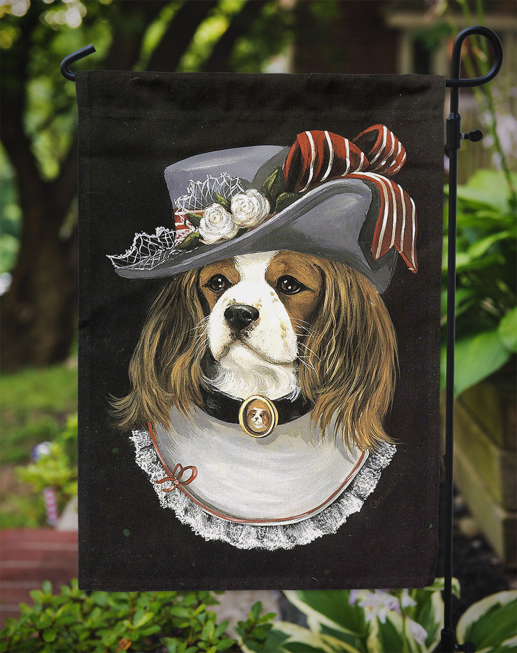 Cavalier Spaniel Stella Flag Garden Size PPP3068GF