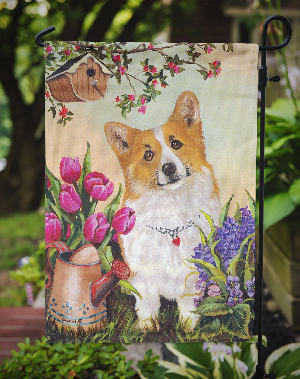 Corgi Sunshine Flag Garden Size PPP3077GF