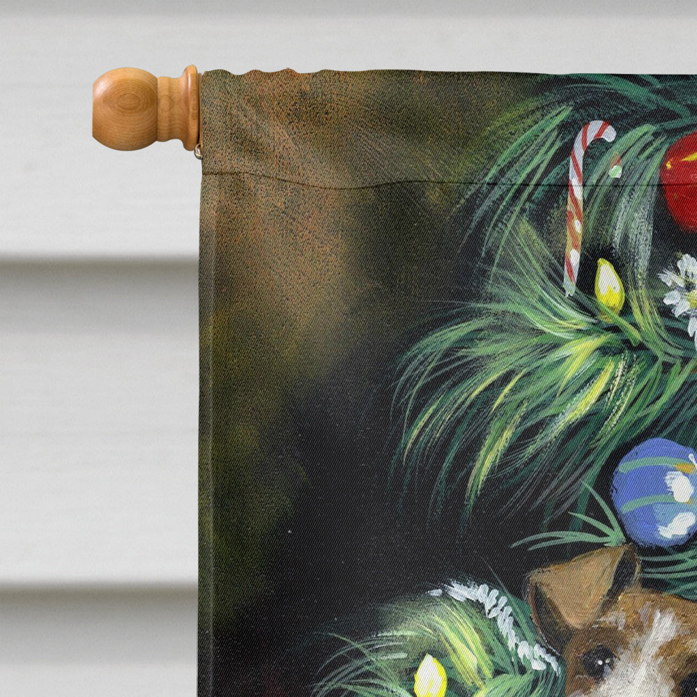 Fox Terrier Christmas Dear Santa Flag Canvas House Size PPP3092CHF