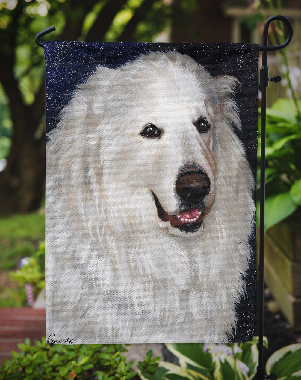 Great Pyrenees Meisha Flag Garden Size PPP3104GF