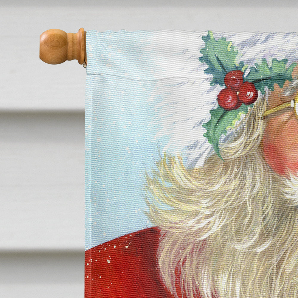 Jack Russell Christmas Santa Flag Canvas House Size PPP3108CHF