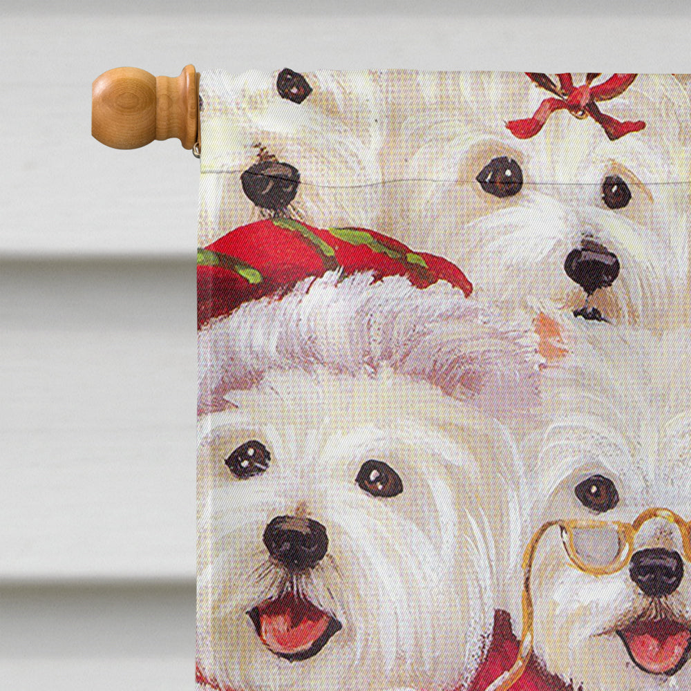 Westie Christmas a Plenty Flag Canvas House Size PPP3133CHF
