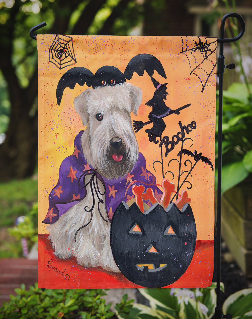 Wheaten Terrier Halloween Flag Garden Size PPP3136GF