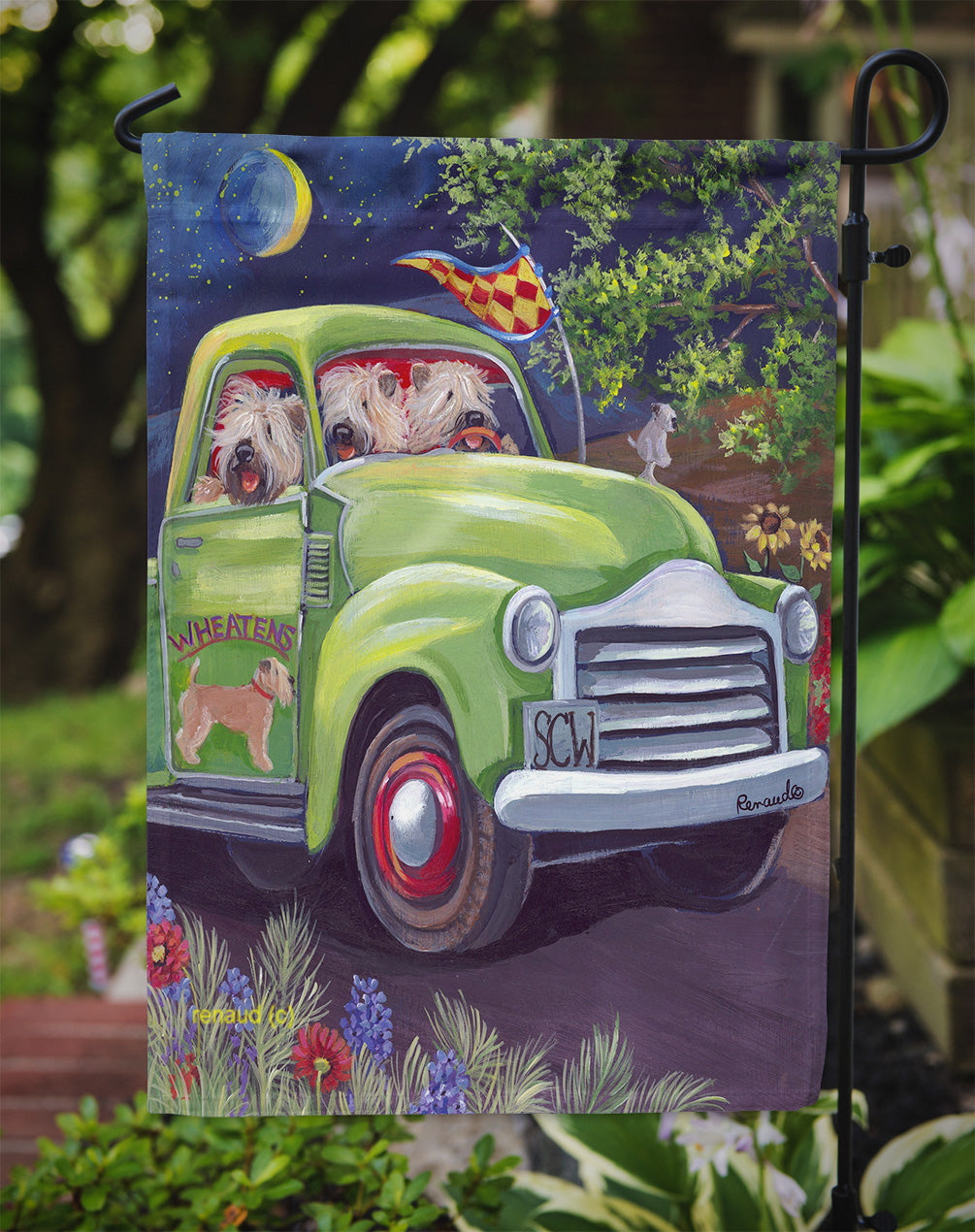 Wheaten Terrier Zoom Flag Garden Size PPP3195GF