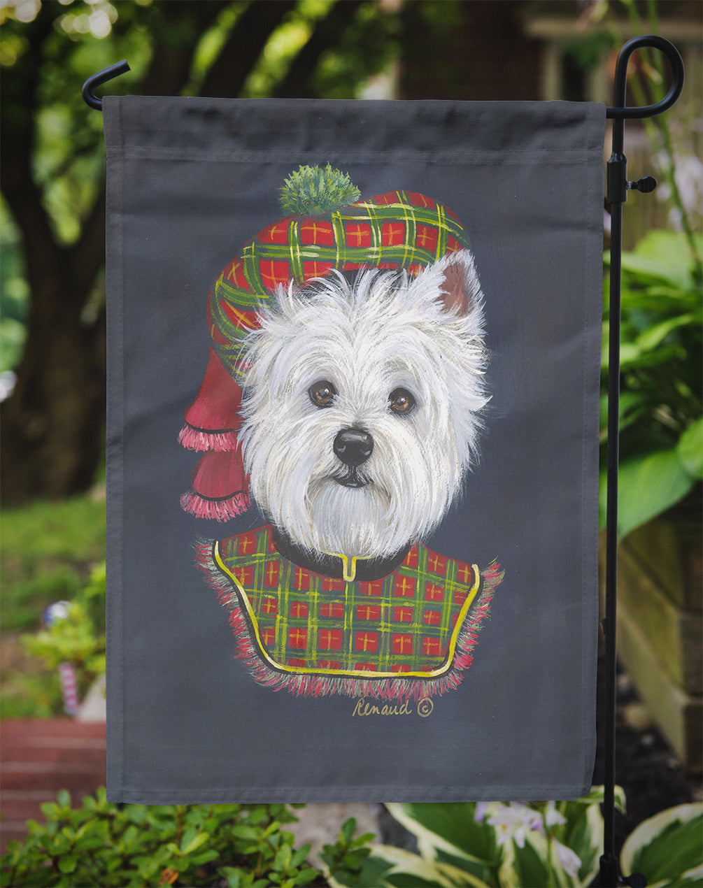 Westie Lad Plaid Flag Garden Size PPP3213GF