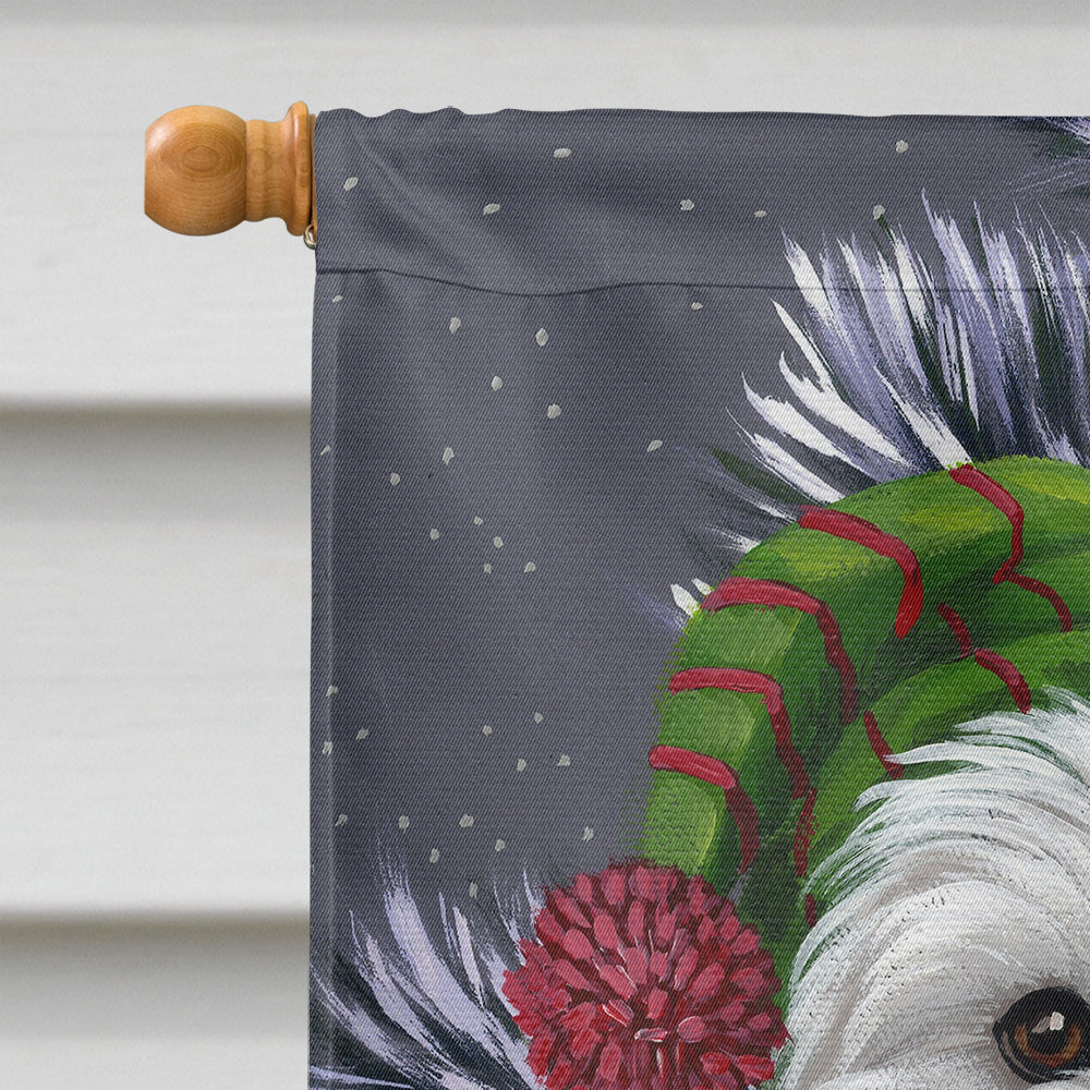 Westie Christmas Letter to Santa Flag Canvas House Size PPP3215CHF