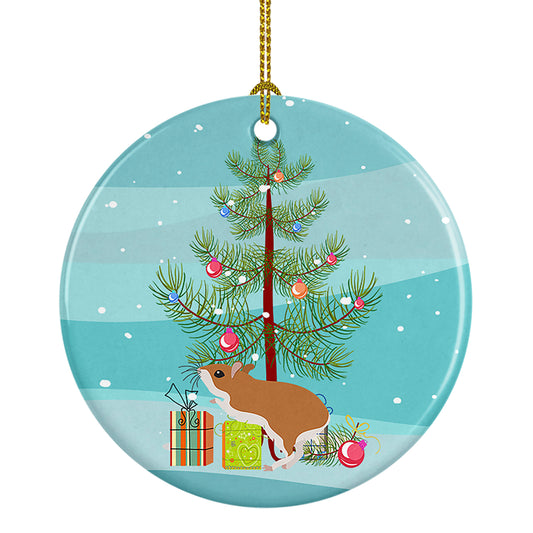 Buy this White Legged Hamster Merry Christmas Ceramic Ornament