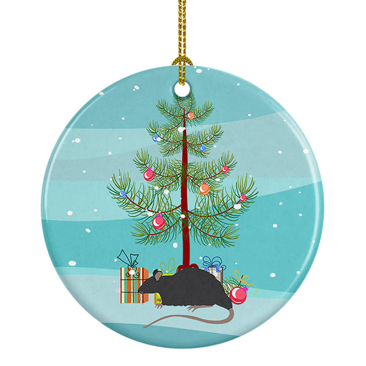 Buy this Black Rat Merry Christmas Ceramic Ornament