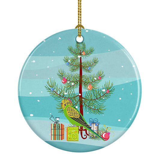 Buy this Budgerigar Merry Christmas Ceramic Ornament