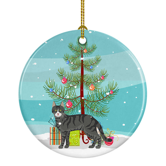 Buy this Tricolour Aegean Cat Christmas Ceramic Ornament