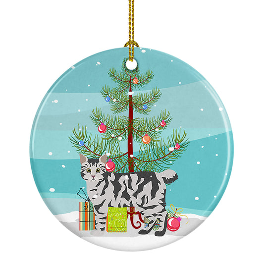 Buy this American Bobtail Cat Christmas Ceramic Ornament