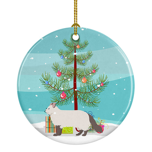 Buy this American Curl Cat Christmas Ceramic Ornament