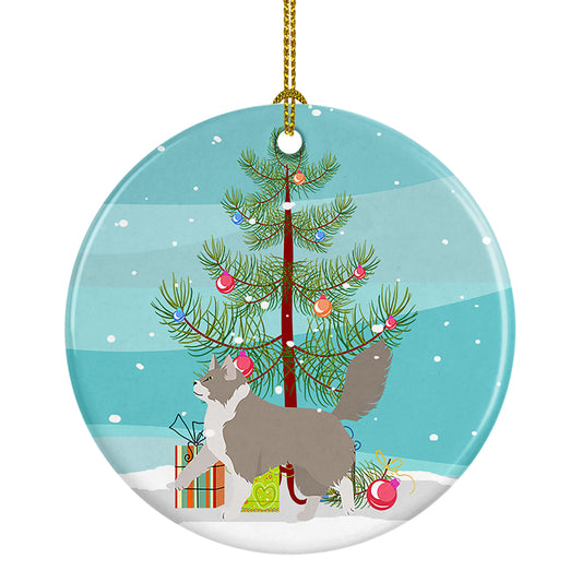 Buy this Asian Semi Longhaired Cat Christmas Ceramic Ornament