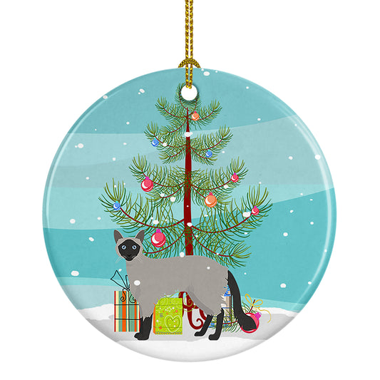 Buy this Balinese Cat Christmas Ceramic Ornament