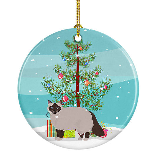 Buy this Birman Cat Christmas Ceramic Ornament