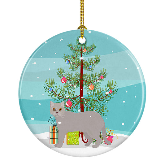 Buy this British Semi Longhair Cat Christmas Ceramic Ornament