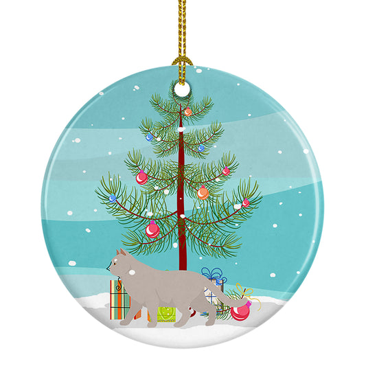 Buy this British Shorthair Cat Christmas Ceramic Ornament