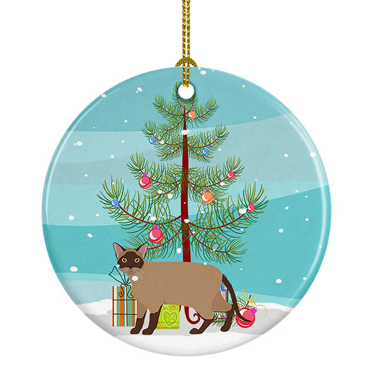 Buy this Burmese Cat Christmas Ceramic Ornament