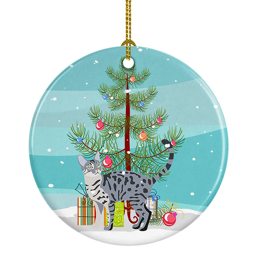 Buy this California Spangled Cat Christmas Ceramic Ornament