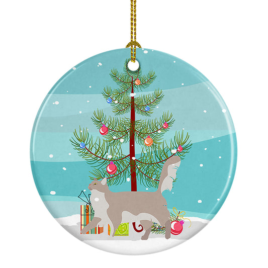Buy this Chantilly Tiffany Cat Christmas Ceramic Ornament