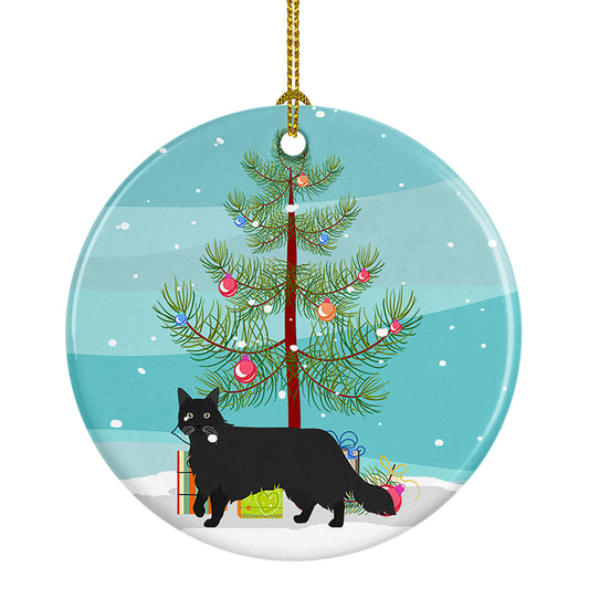 Buy this Black Chantilly Tiffany Cat Christmas Ceramic Ornament
