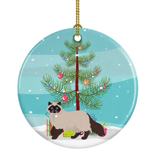 Buy this Colorpoint Persian Hymalayan Cat Christmas Ceramic Ornament