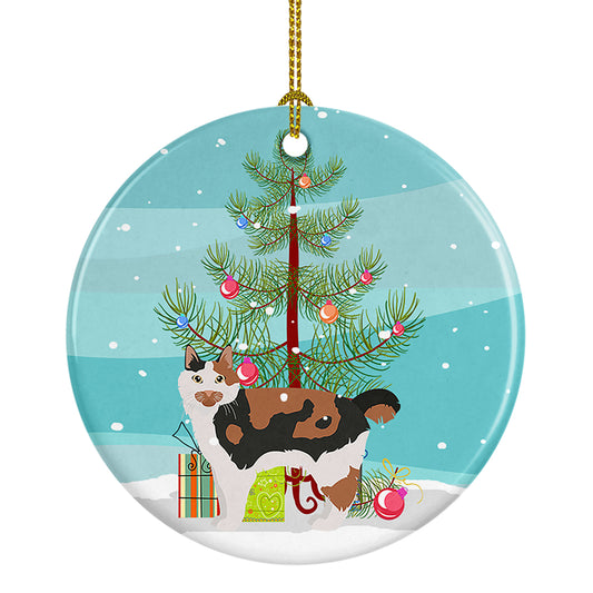 Buy this Cymric Cat Christmas Ceramic Ornament