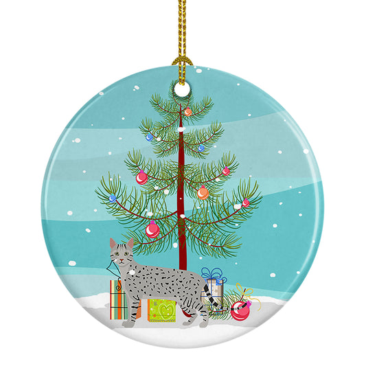 Buy this Egyptian Mau Cat Christmas Ceramic Ornament