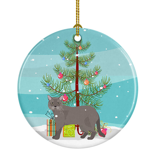 Buy this European Burmese Cat Christmas Ceramic Ornament