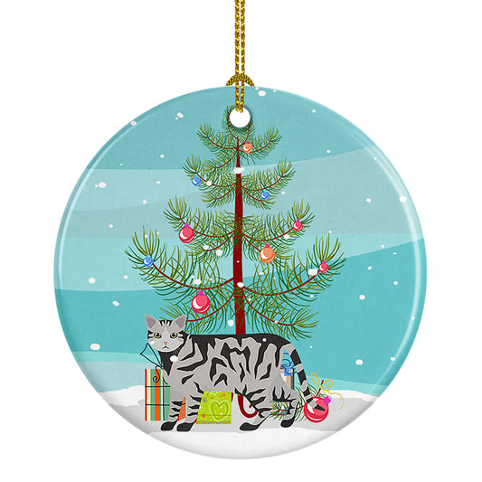 Buy this European Shorthair Cat Christmas Ceramic Ornament