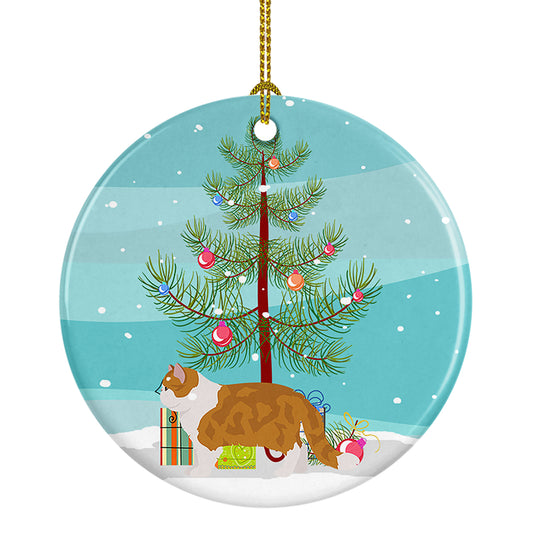 Buy this Exotic Shorthair Cat Christmas Ceramic Ornament