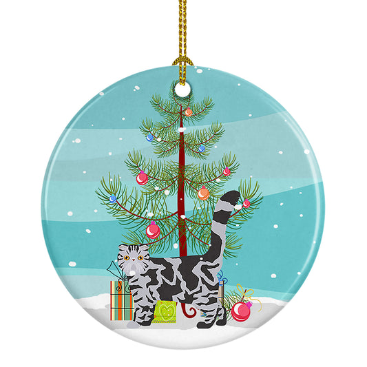 Buy this Foldex Exotic Fold Cat Christmas Ceramic Ornament